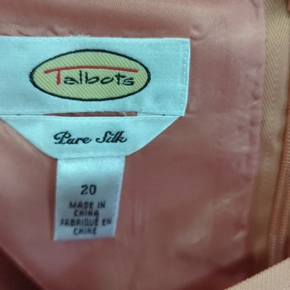 💥50% sale💥Talbots Silk sleeveless dress peach orange sz20 #c110 - Picture 2 of 7